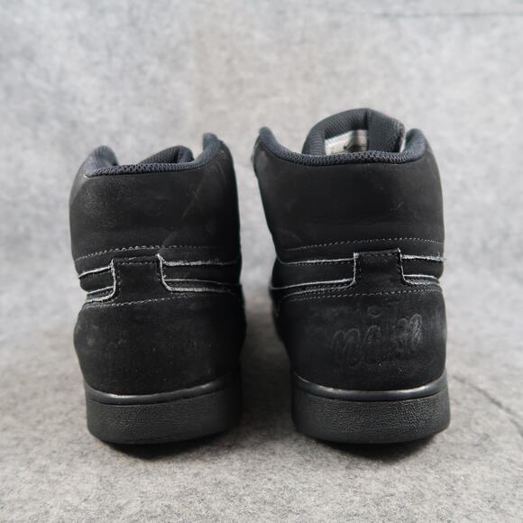 Nike Shoes Mens 8 Ebernon Mid Sneakers Black Lace Up Casual Lifestyle Athletic - Picture 5 of 11